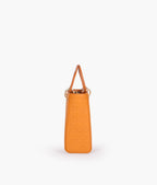 Orange quilted mini tote bag