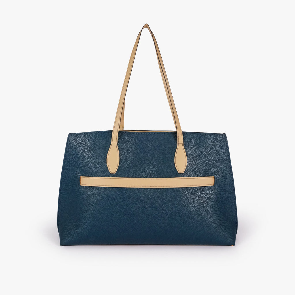 BV teal structured tote bag for women