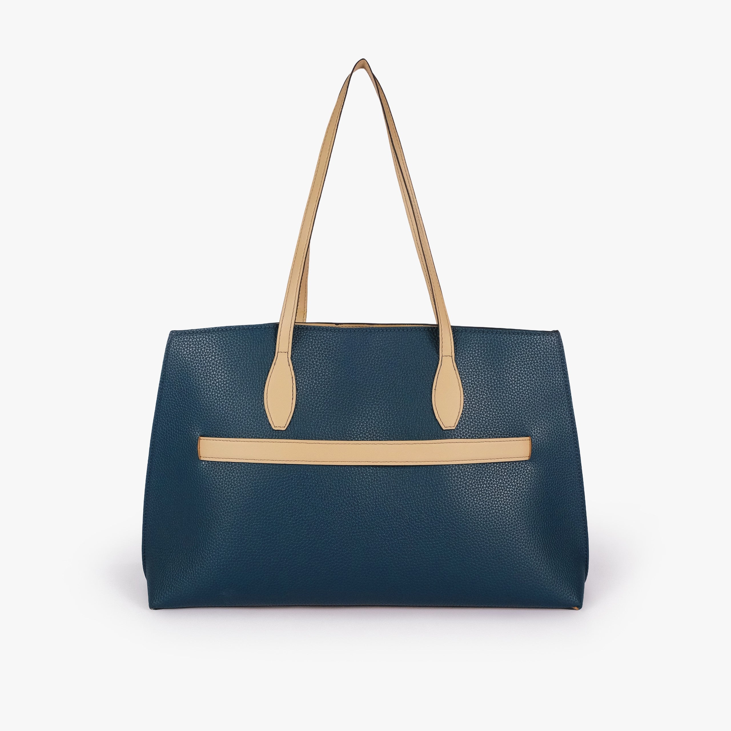 BV teal structured tote bag for women