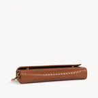 BV terracotta weave clutch bag for women