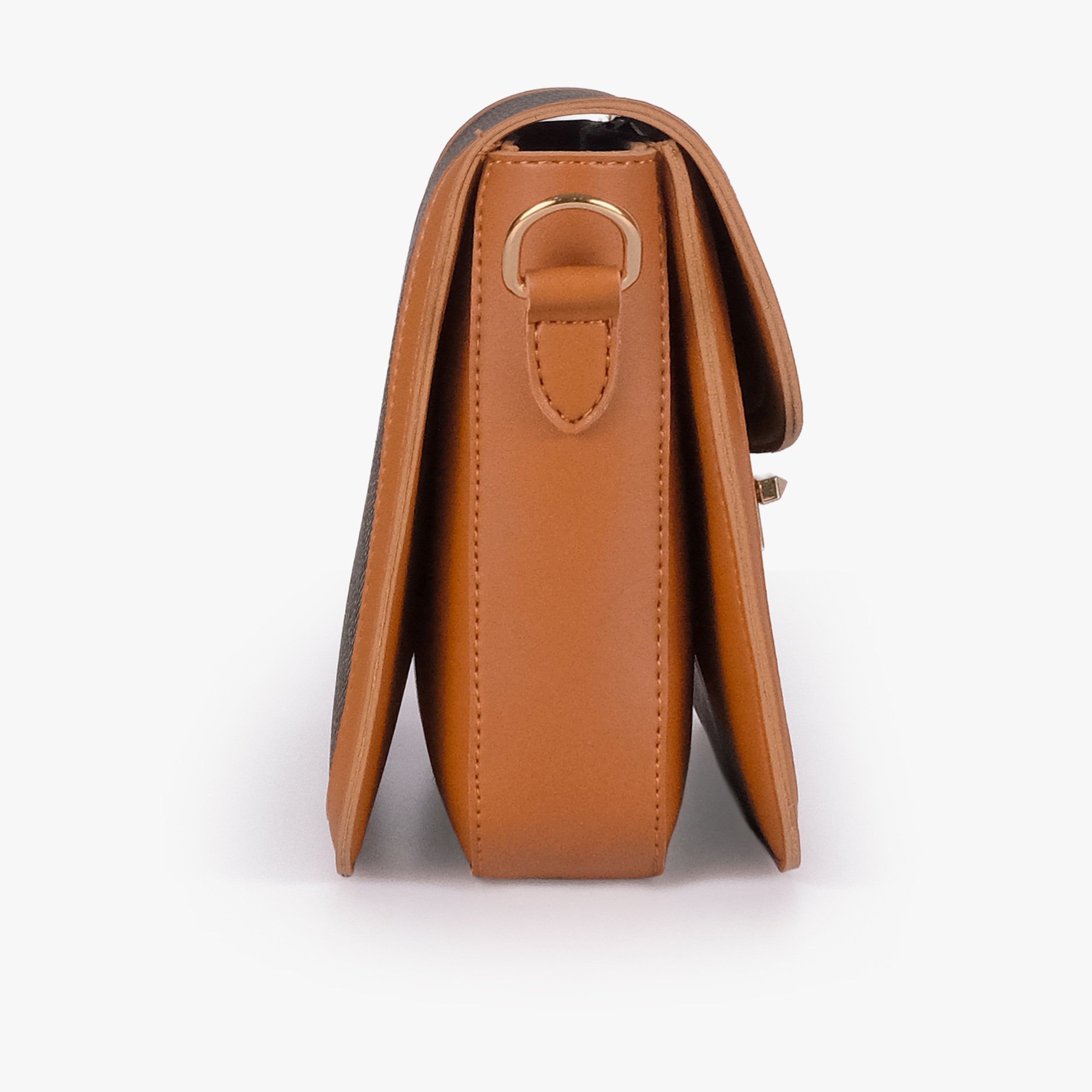 BV camel contrast cross-body bag for women